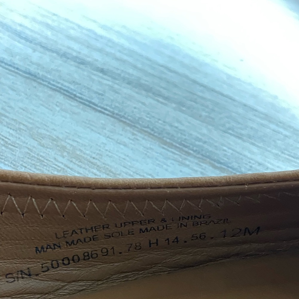 Tory Burch Reva Ballet Flats Leather Royal Tan Size 12 - Picture 15 of 16